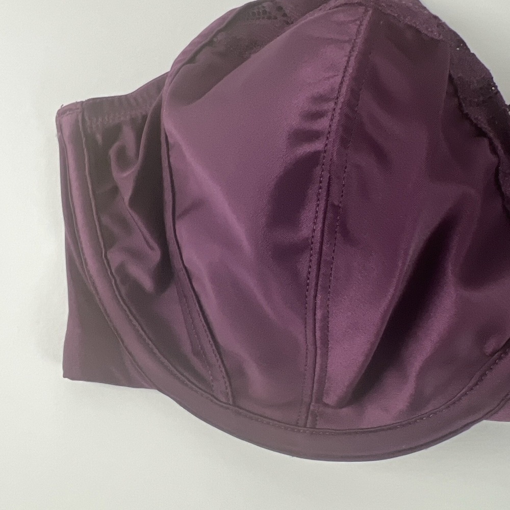 Bare Necessities Bra Women 44G Purple Lace Satin Underwire Lingerie NWT B44 - Picture 10 of 15